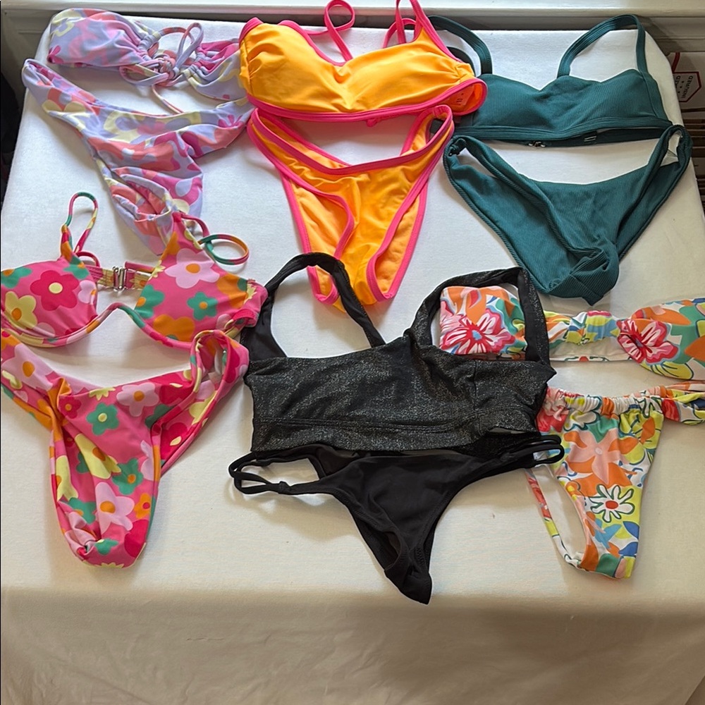 Colorful Bikini Sets- 6 Bikinis - XS